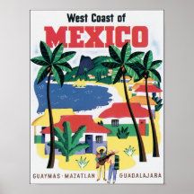 West Coast of Mexico Guaymas, Mazatlan, Guadalajar Print