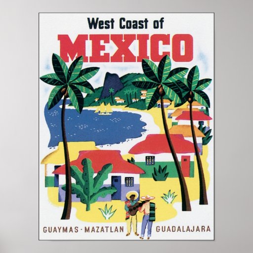 West Coast of Mexico Guaymas, Mazatlan, Guadalajar Print