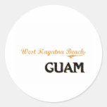West Hagatna Beach Guam Classic Round Stickers