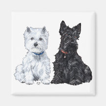 West Highland White & Scottish Terriers Magnet