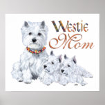 West Highland White Terrier Mum & Pups Poster
