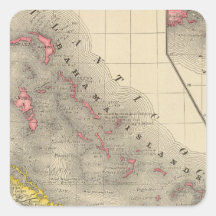 West Indies 12 Square Stickers