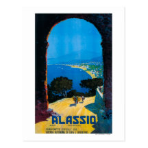 West Italian Riviera Travel Poster Post Card