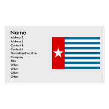 West Papua, Indonesia Business Card
