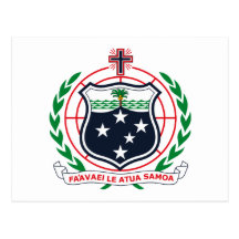 West Samoa Coat of Arms Postcard