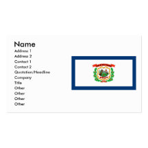 West Virginia Flag Business Cards