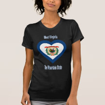 West Virginia Flag Heart Shirt