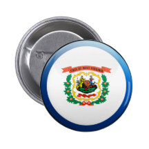 West Virginia Flag Pinback Buttons