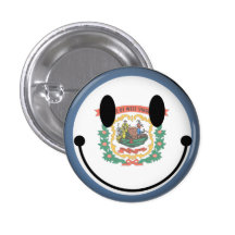West Virginia Smiley Pinback Button