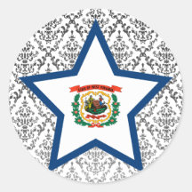 West+Virginia Star Stickers