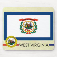 West Virginia State Flag and Seal Mouse Pads