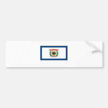 West Virginia State Flag Bumper Stickers