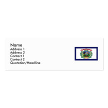 West Virginia State Flag Business Card Templates