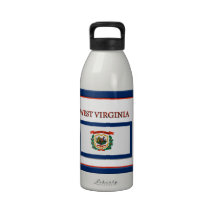 West Virginia State Flag Design Water Bottle