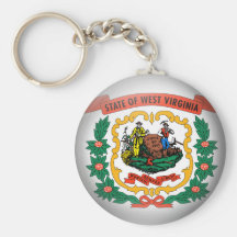 West Virginia State Flag Keychain