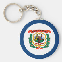 West Virginia State Flag Keychains