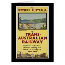 Western Australia by Trans-Australian Railway Greeting Card
