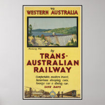 Western Australia by Trans-Australian Railway Poster