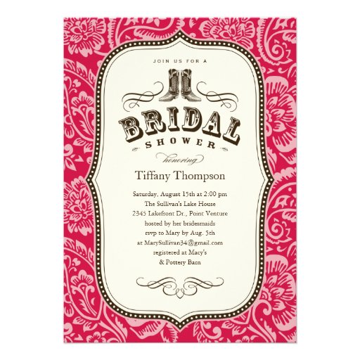 Western Bridal Shower Invitations