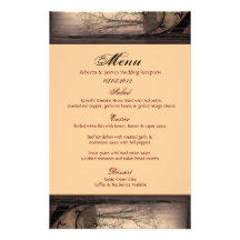 western farmhouse customisable countryWedding menu Stationery