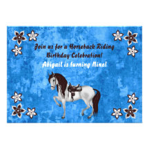 Western Horseback Riding Birthday Invitation
