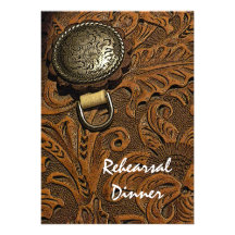 Western Saddle Country Rehearsal Dinner Invitation