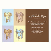 Western Saddle Invitation invitations