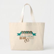 Western Style Wedding Tote (BRIDE) Tote Bag