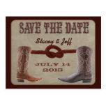 Western theme "save the date" postcard