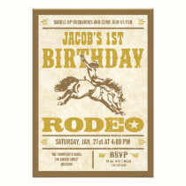 Western Themed Birthday Invitations invitations