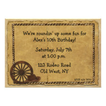 Western Themed Invitation