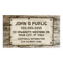 Western Vintage Business Cards