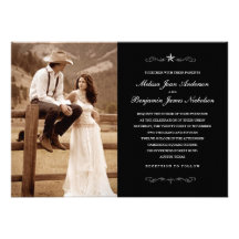 Western Wedding Photo Invitations