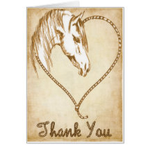 Western Wedding Thank you Notes Greeting Cards