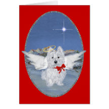 Westie Angel Greeting Card