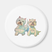 westies refrigerator magnet