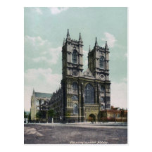 Westminster Abbey Vintage Postcard