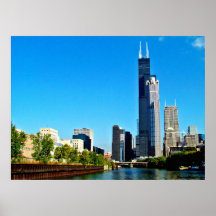 Westward view of the Willis Tower Print