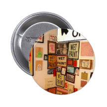 Wet Paint Pinback Button