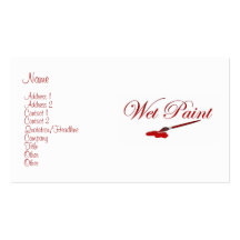 Wet Paint Profile Card Business Cards