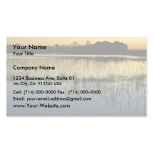 Wetland at sunset business card