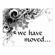 we've moved announcement post card