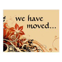 we've moved announcement post cards