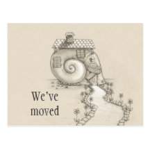 We've moved new address snail house Postcard
