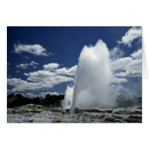 Whakarewarewa, Pohutu geyser, Rotorua, New Zealand Greeting Cards