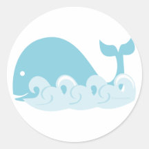 Whale and Waves Stickers