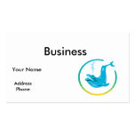 whale circle design business cards