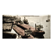 Whalebacks at Belle Isle, Michigan Photo Card Template
