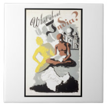 What About India?  WPA Poster Tile