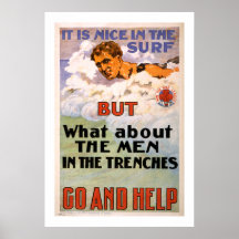 What About the Men in the Trenches (white) Posters